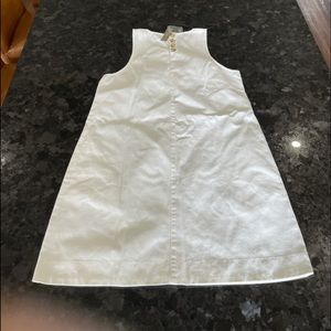 White Sleeveless Jean Dress